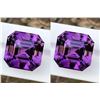 Image 1 : Natural Asscher Amethyst Pair 20.00 MM - FL/VVS