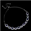 Image 2 : Natural Oval Blue Sapphire Bracelet