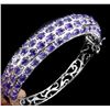 Image 2 : Natural Unheated Oval Amethyst Bangle