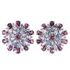 Image 1 : Natural Tanzanite & Rhodolite Garnet Earrings