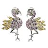 Image 2 : Natural Marquise Citrine Rhodolite  Egret Earrings