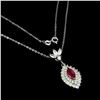 Image 1 : Natural Marquise Red Ruby 10x5 MM Pendant