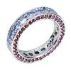 Image 1 : Natural Tanzanite Rhodolite Garnet Eternity Ring
