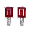 Image 1 : Natural Pigeon Blood Red Ruby Earrings