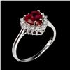 Image 2 : Natural Pigeon Blood Red Heart Ruby Ring