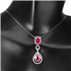 Image 2 : Natural Pigeon Blood Red Ruby Necklace