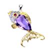 Image 1 : Natural Handcrafted Amethyst 21ct  & Tanzanite Pendant