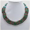 Image 1 : Tibet Natural Stone Tribal Queen Royal Necklace