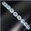 Image 1 : Natural Brazil Paraiba Blue Apatite Bracelet