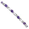 Image 2 : Natural Unheated Oval Amethyst Bracelet