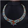 Image 1 : Tibet Natural Stone Tribal Queen Royal Necklace