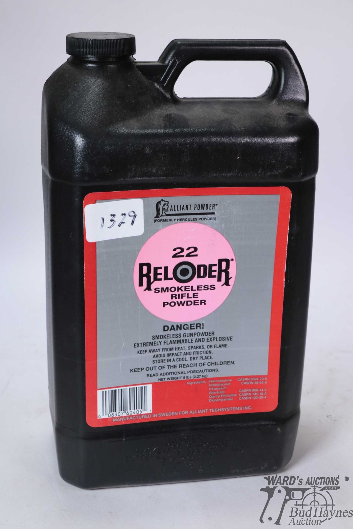 Full 5 lbs. container of Relliant 22 Reloader smoke-less powder