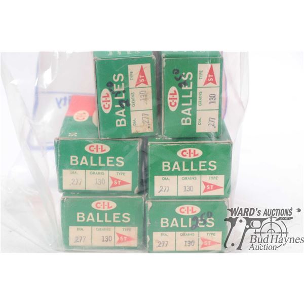 Count Boxes Five full 50 count boxes plus one box containing 44 rounds of CIL (.277 ...