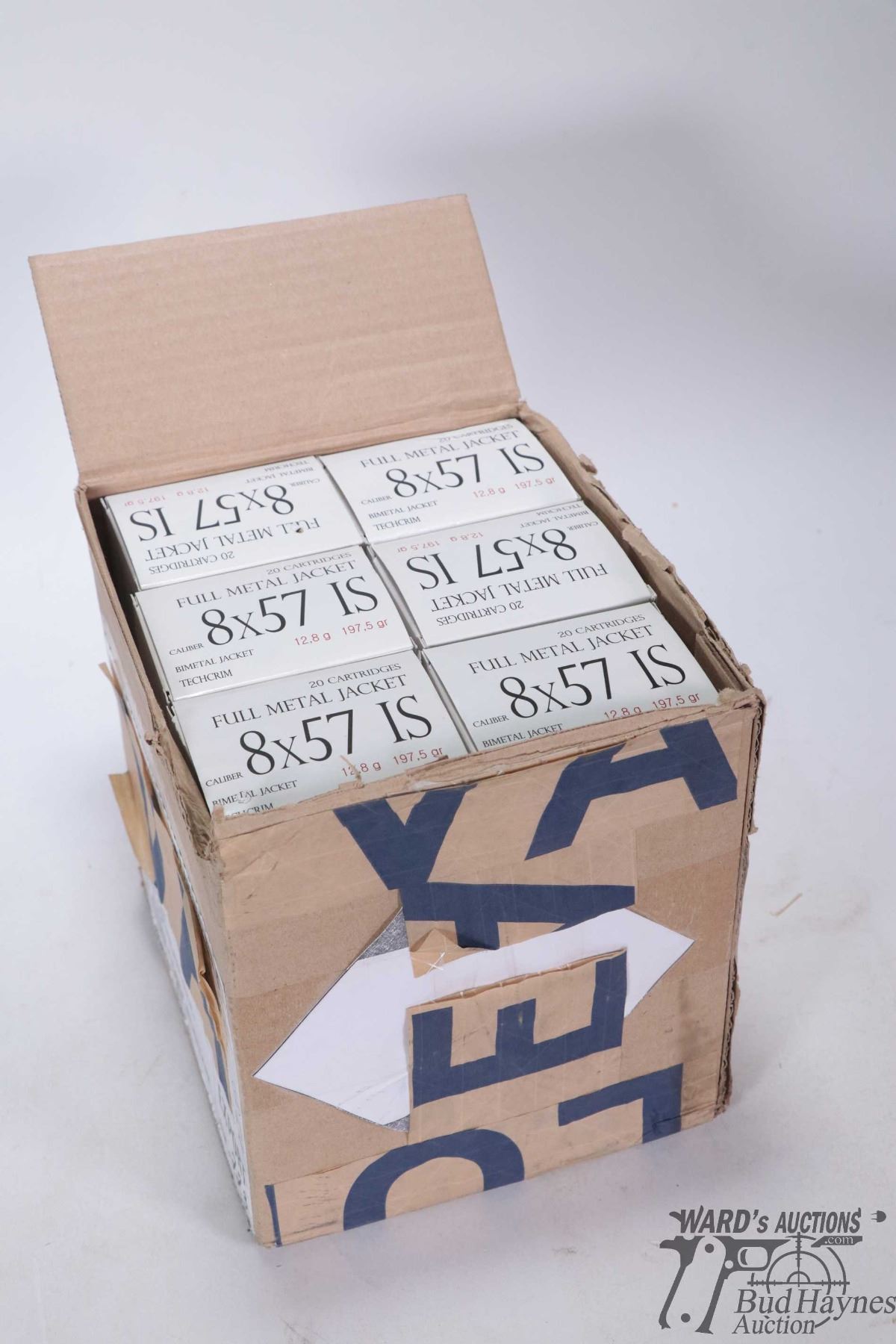 Count Boxes Case containing 12 20 count boxes of Russian made 8 x 57 197 GR FMJ