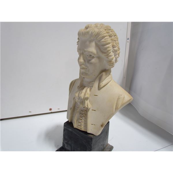 Marble Motzart Head- Book Stopper or Paper Mount