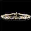 Image 2 : Two-Tone Diamond Bracelet, 1.00ctw, 14K