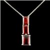 Image 2 : Garnet Pendant in 14K Gold, 4.65ctw