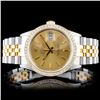 Image 2 : 36MM DateJust Watch with Diamonds in YG/SS