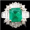 Image 2 : 2.45ct Emerald & 1.54ctw Diam Ring in 14K Gold