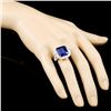 Image 3 : 11.23ct Tanzanite & 1.36ctw Diam Ring in 18k Gold