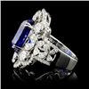 Image 3 : 8.23ct Tanzanite & 1.43ct Diam Ring in 18K Gold