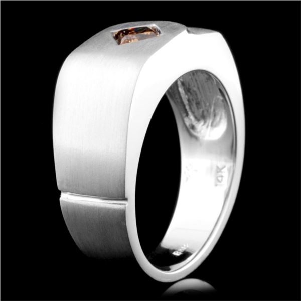 0.52ct Fancy Color Diamond Ring in 14K White Gold