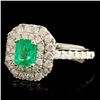 Image 1 : 0.62ct Emerald & 0.79ctw Diamond Ring in 18K Gold