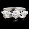 Image 2 : Diamond Ring: 0.86ctw in Solid Platinum