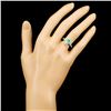 Image 4 : 14K Gold Ring with 0.97ct Emerald & 0.29ctw Diam
