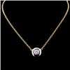 Image 2 : 0.33ct Diamond Pendant in 18K Two Tone