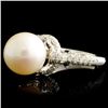 Image 1 : 11MM Pearl & 0.94ctw Diamond Ring in 14K Gold