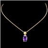 Image 1 : 2.40ct Amethyst Pendant in 14K Gold