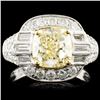 Image 2 : 3.62ctw Fancy Colored Diamond Ring in 18K Gold