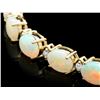 Image 1 : 15ct Opal & 1ct Diamond Bracelet in 14k Gold