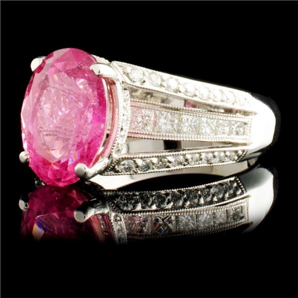 18K Tourmaline & Diamond Ring: 4.60ct & 1.41ctw