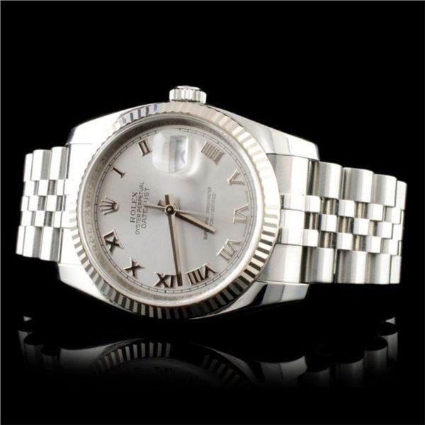 Rolex DateJust 116234 Rhodium Roman Super 18K