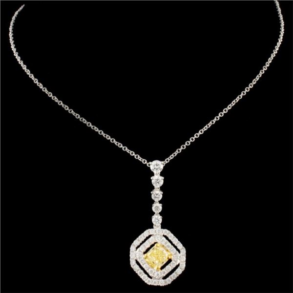 Fancy Diamond Pendant in 18K Gold, 1.17ctw