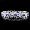 Image 1 : 13.09ct Tanzanite & 1.77ct Diam Bracelet in 14K Go