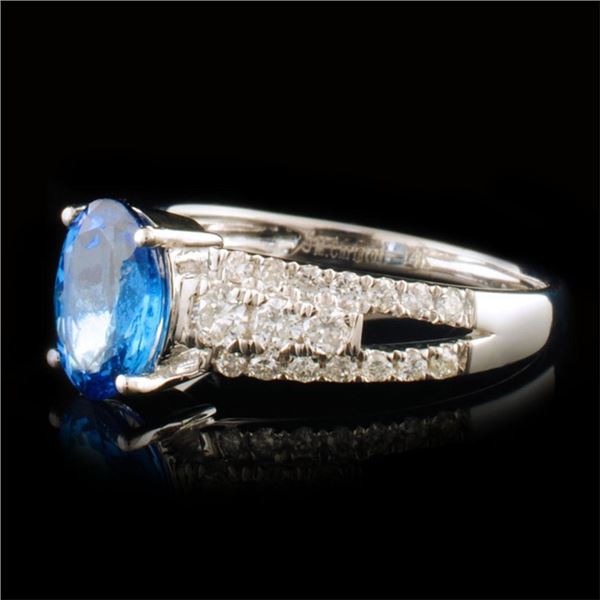 1.15ct Sapphire & 0.42ctw Diamond Ring in 14k WG