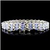 Image 1 : 14K Gold Bracelet 12ct Tanzanite & 2.45ct Diam