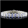 Image 2 : 14K Gold Bracelet 12ct Tanzanite & 2.45ct Diam