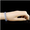 Image 3 : 14K Gold Bracelet 12ct Tanzanite & 2.45ct Diam
