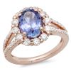 Image 2 : 2.50ct Tanzanite & 1.00ct Diam Ring in 14K Rose Go