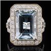 Image 2 : 7.64ct Aquamarine & 1.25ctw Diamond in 14K WG