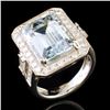 Image 3 : 7.64ct Aquamarine & 1.25ctw Diamond in 14K WG