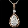 Image 2 : 1.26ctw Fancy Color Diamond Pendant in 14K WG