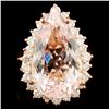 Image 2 : 11.27ct Morganite & 1.18ctw Diam Ring in 14K Gold