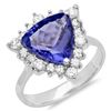 Image 2 : 14K Gold Ring 3.50ct Tanzanite & 0.60ctw Diam