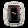 Image 2 : 10.74ct Tourmaline & 2.04ctw Diam Ring in 14K Gold