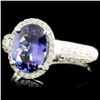 Image 1 : 18K Gold Ring 2.36ct Tanzanite & 0.50ctw Diamond